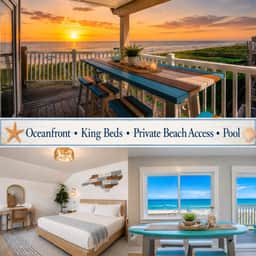 Sun drenched panoramic ocean views 3 king suites
